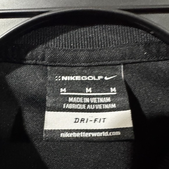 Nike Golf Polo Y2K Shirt Black Dri-Fit Breathable [363807-010] Men's Medium - Picture 7 of 11